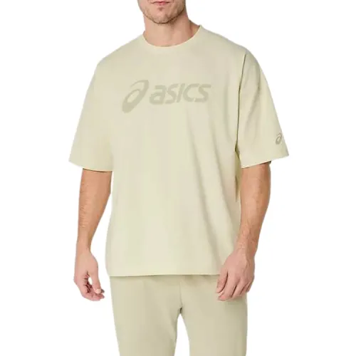 ASICS T Shirts Men's Oyster White Crew Neck