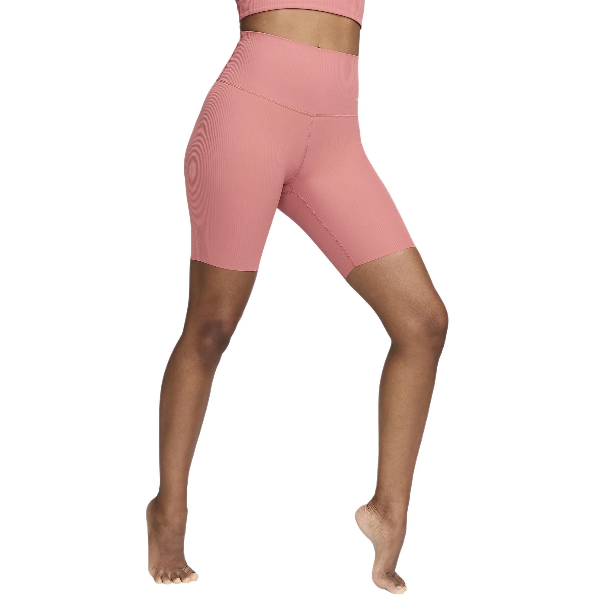 Nike Zenvy Rib Women's Gentle-Support High-Waisted 8' Biker Shorts