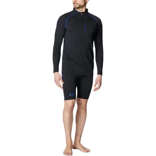 Under Armour SS25 Rash Guard T Shirt Men's Black/Royal Blue 002