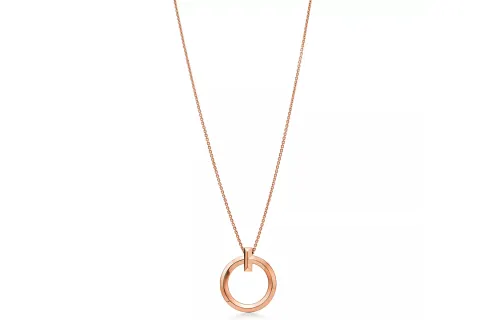 TIFFANY & CO. T 18K Rose Gold Necklaces Women's