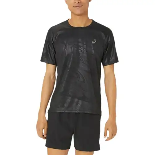 ASICS T Shirts Men's Black Crew Neck
