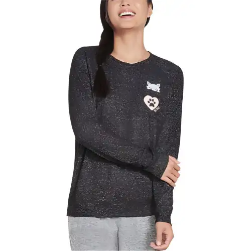 Skechers Raglan Sleeve T Shirt Women's Black