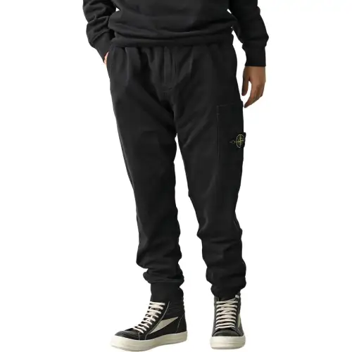 STONE ISLAND Knitted Sweatpants Men's Black