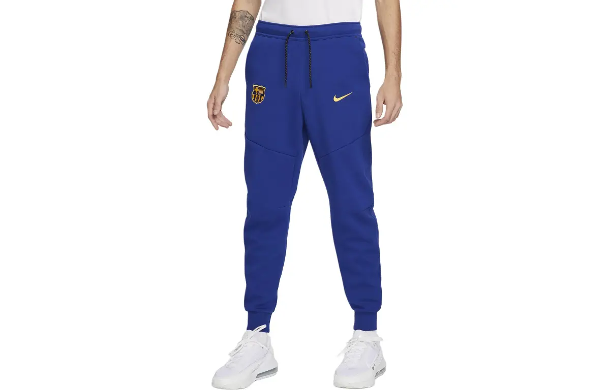 Nike FC Barcelona Tech Fleece Knitted Sweatpants Men's Royal Blue