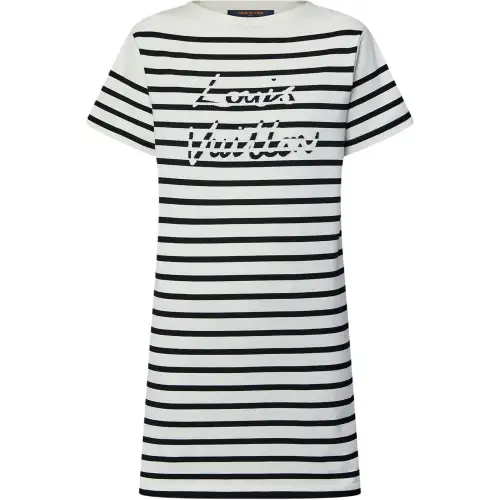 Lv Signature Stripes Knit Dress