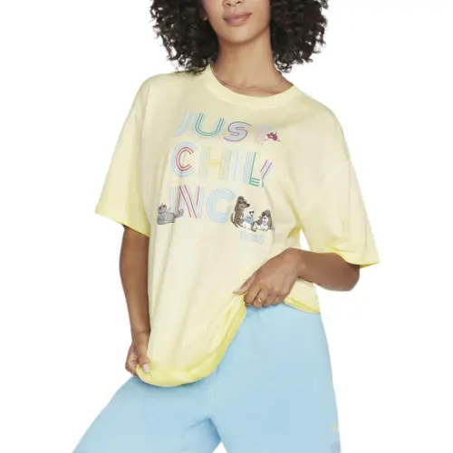 Skechers x Bob Drop Shoulder Sleeve T Shirt Women's Yellow