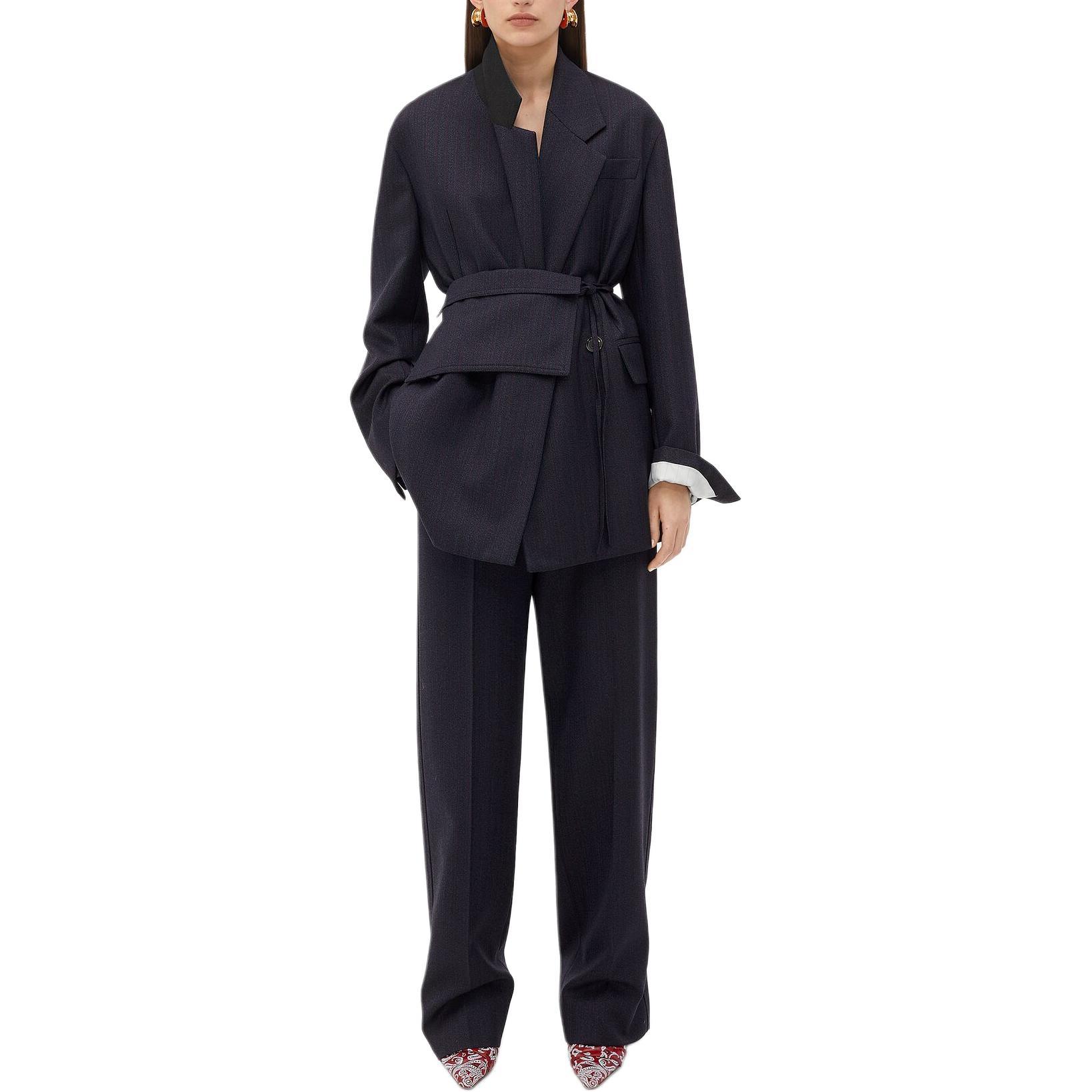 Bottega Veneta Striped Belted Jacket