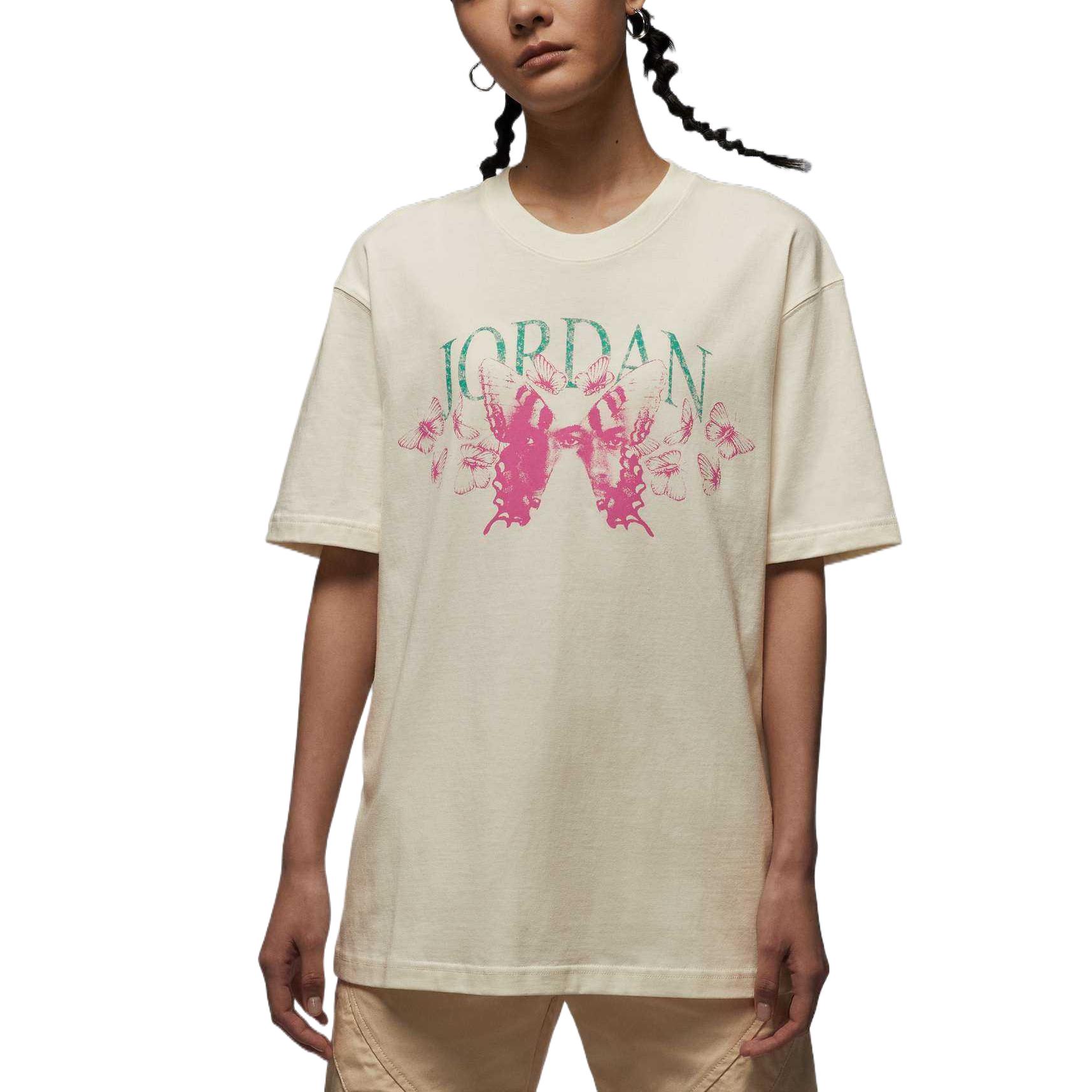 Женская футболка Jordan OVERSIZE (белая)