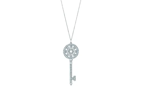 TIFFANY & CO. Keys Platinum Necklaces Women's