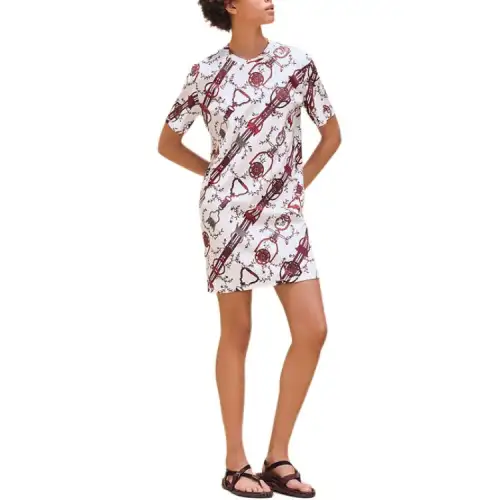 HERMES SS24 Short Sleeved Dress Women's Natural White