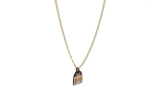 HERMES Brass, Bubali Cornu Necklaces Women's Multicolor