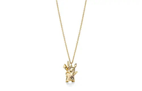 TIFFANY & CO. Tiffany, diamond pendant, golden necklace, 750 sample gold