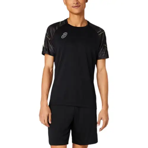 ASICS T Shirts Men's Black Crew Neck