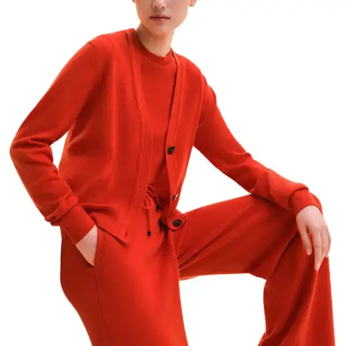 HERMES SS24 Cashmere Sweater Women's Narcissus Red