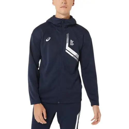 ASICS Sweatshirts Men's Blue Hooded Moderate