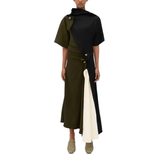 Bottega Veneta FW24 Short Sleeved Dress Women's Multicolor