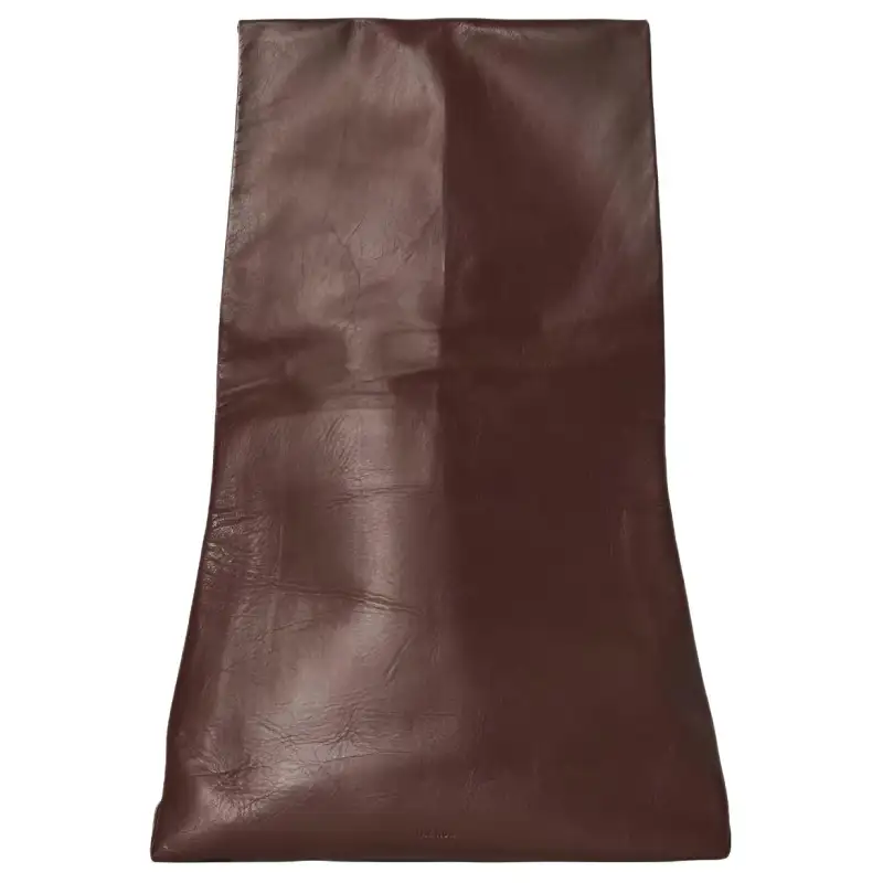 THE ROW Nappa Leather Clutch Large Women's Chocolate