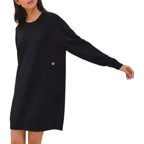 HERMES FW24 Long Sleeved Dress Women's Black