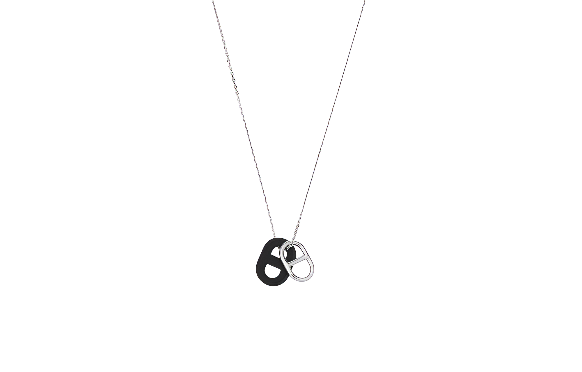 Женское necklace Hermes O'Maillon (серебристо-черное) — фото 2