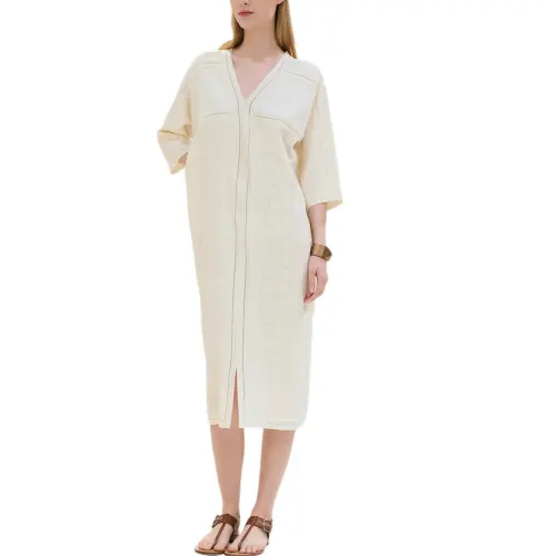 HERMES Short Sleeved Dress Women's White