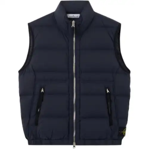 STONE ISLAND Logo Patch Zip Up Vest
