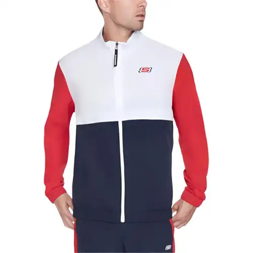 Skechers Jackets & Coats Men's White/Red/Dark Blue