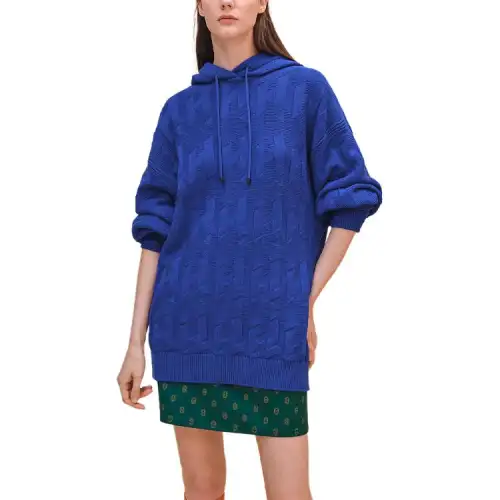 HERMES SS24 Sweater Women's Deep Sea Blue