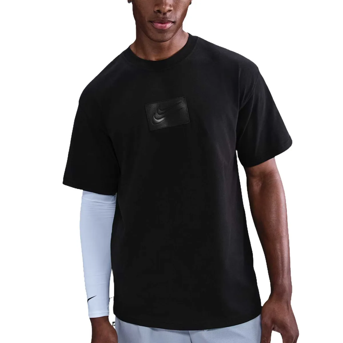 Nike Max90 T-Shirts Men's Black Crew Neck Moderate Straight Fit