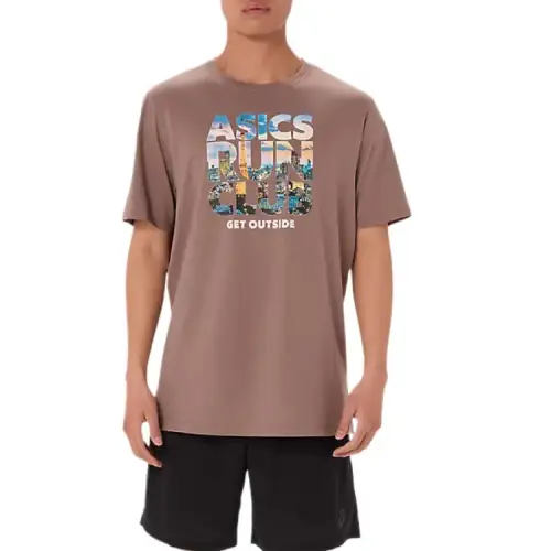Asics RUN CLUB T Shirt Men's Taupe