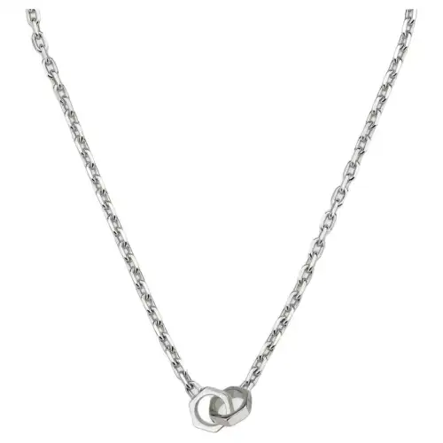 GUCCI Trademark 925 Sterling Silver Necklaces Unisex Silver