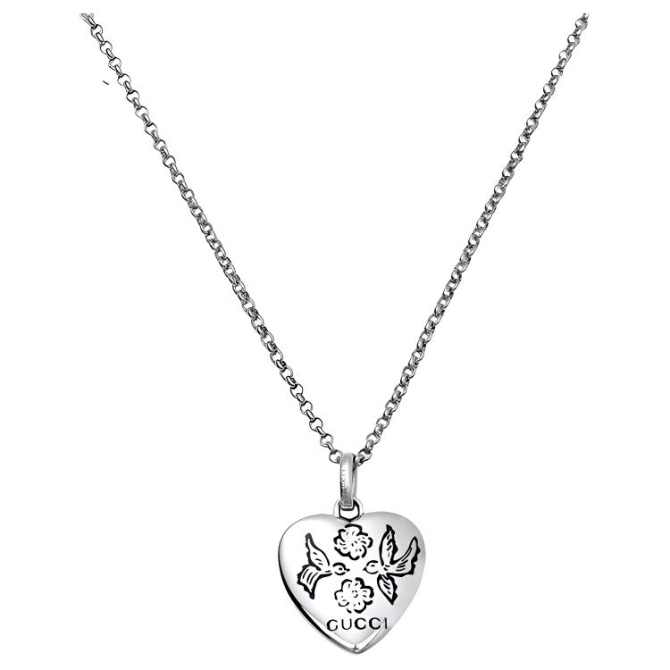 Женская цепочка Gucci Blind for Love 925 (серебристая) — фото 2