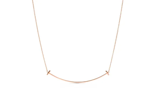 TIFFANY & CO. T 18K Gold Necklaces Women's Rose Gold