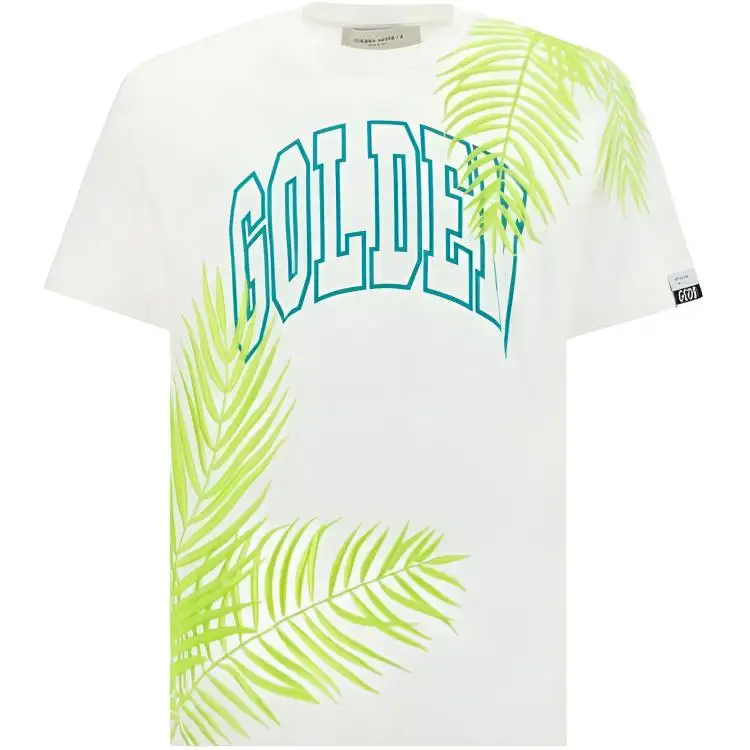 Golden logo-print T-shirt