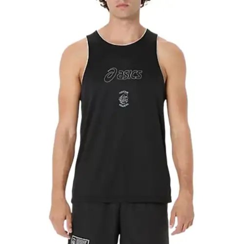ASICS Tank Tops Men's Black Crew Neck Moderate Other