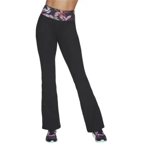Skechers Go Fle Ultraviolet Flare Pant Knitted Sweatpants Women's Black