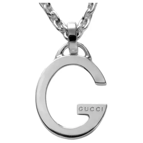 GUCCI G 925 Sterling Silver Necklaces Unisex Silver