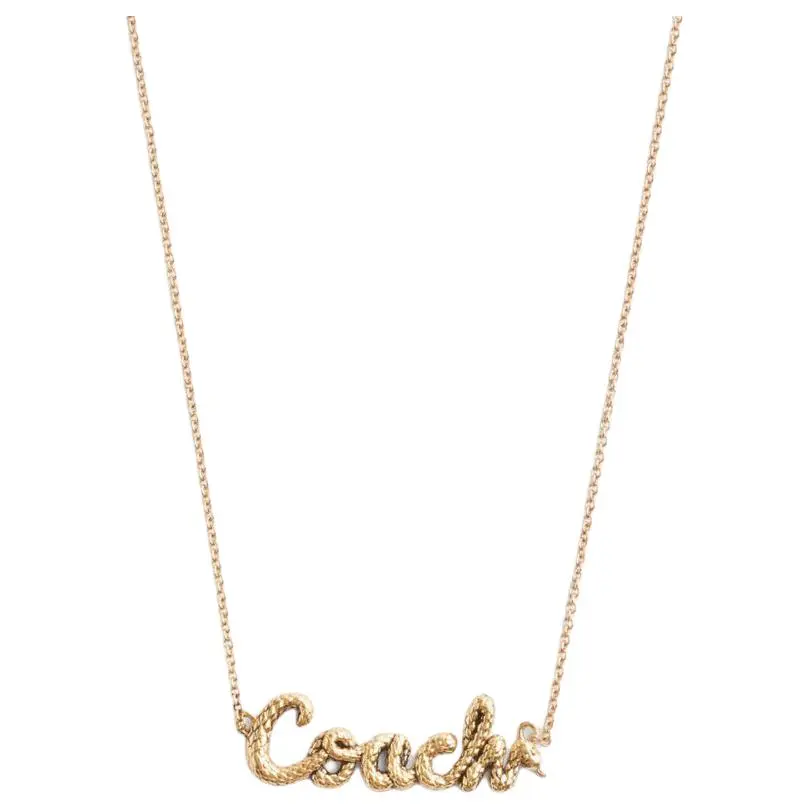 COACH Zinc Alloy, Resin Necklaces Unisex Gold