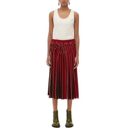 Bottega Veneta FW24 Knit Long Skirt Women's Rose