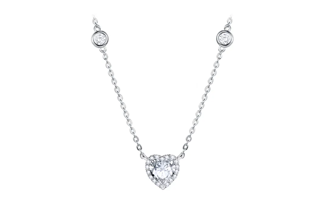 FANCI 925 Sterling Silver Synthetic Cubic Zirconia Necklaces Women's