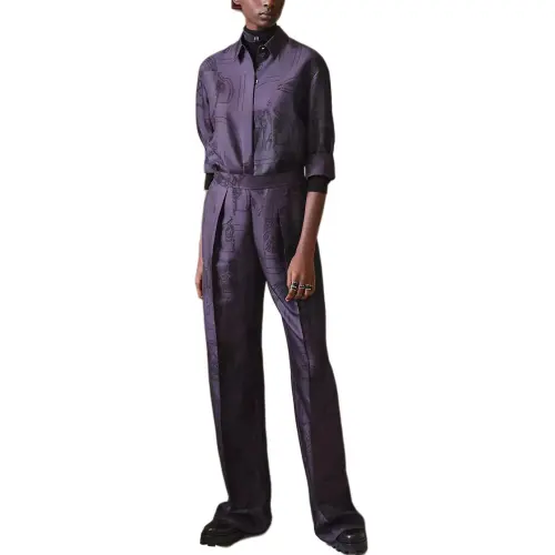 HERMES Casual Pants Women's Crystal Purple