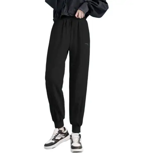 Anta Sports Life Collection Knitted Sweatpants Women's Basic Black
