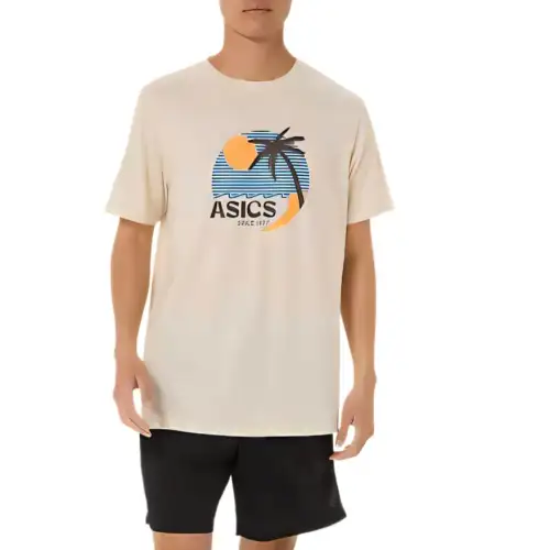 Asics T Shirt Men's Light Beige Blend 255