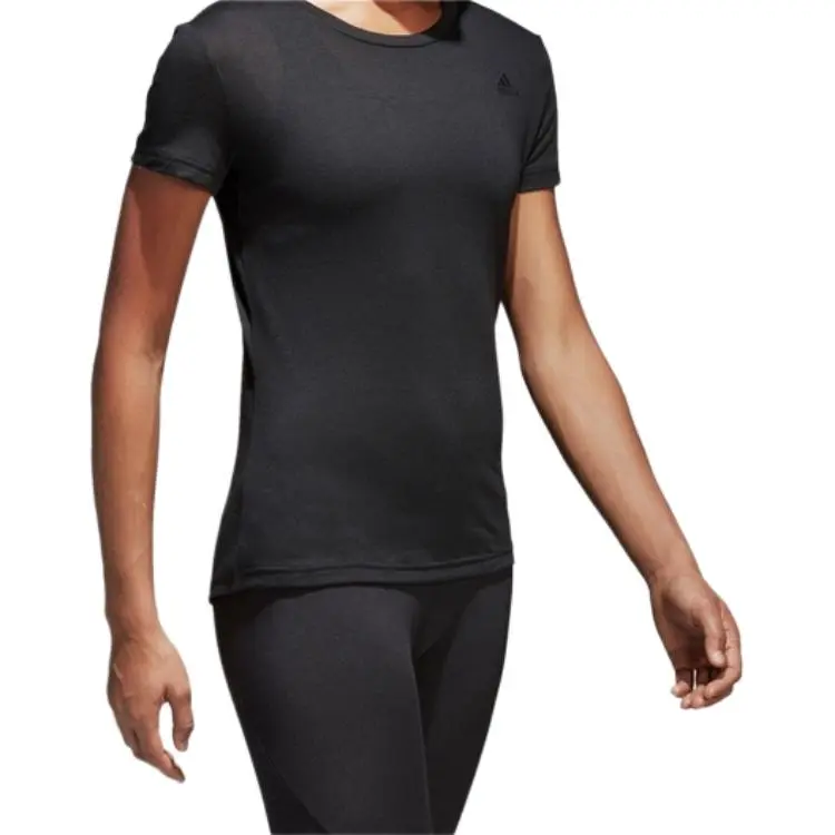 Adidas T-Shirts Women's Black Crew Neck Moderate Other