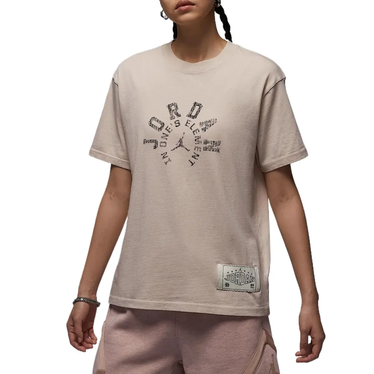 Jordan SportDongdan Drop Shoulder Sleeve T Shirt Women's Oat