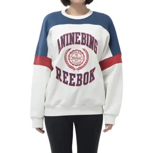 Reebok ANINE BING OVERSIZED CREW Sweatshirt Women's White/Blue