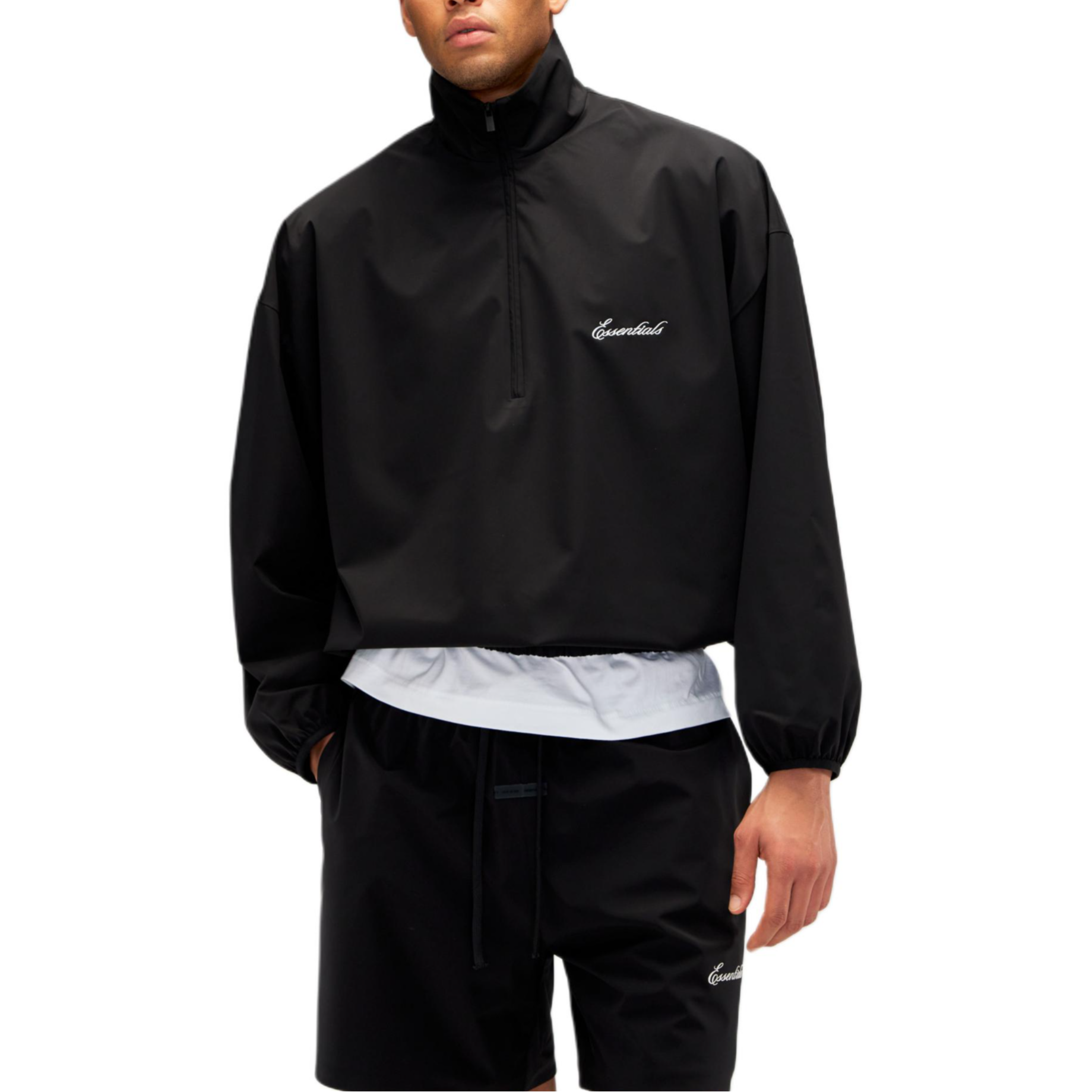 Мужское худи Fear of God Essentials SS25 (черное)