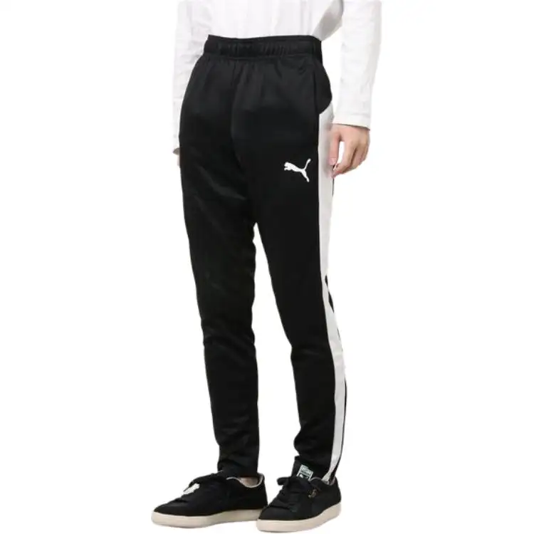 PUMA Casual Pants Men's Black Moderate Straight Fit Pants