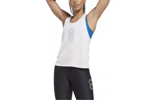 Reebok RUNNING GRAPHIC TANK Top Women's White