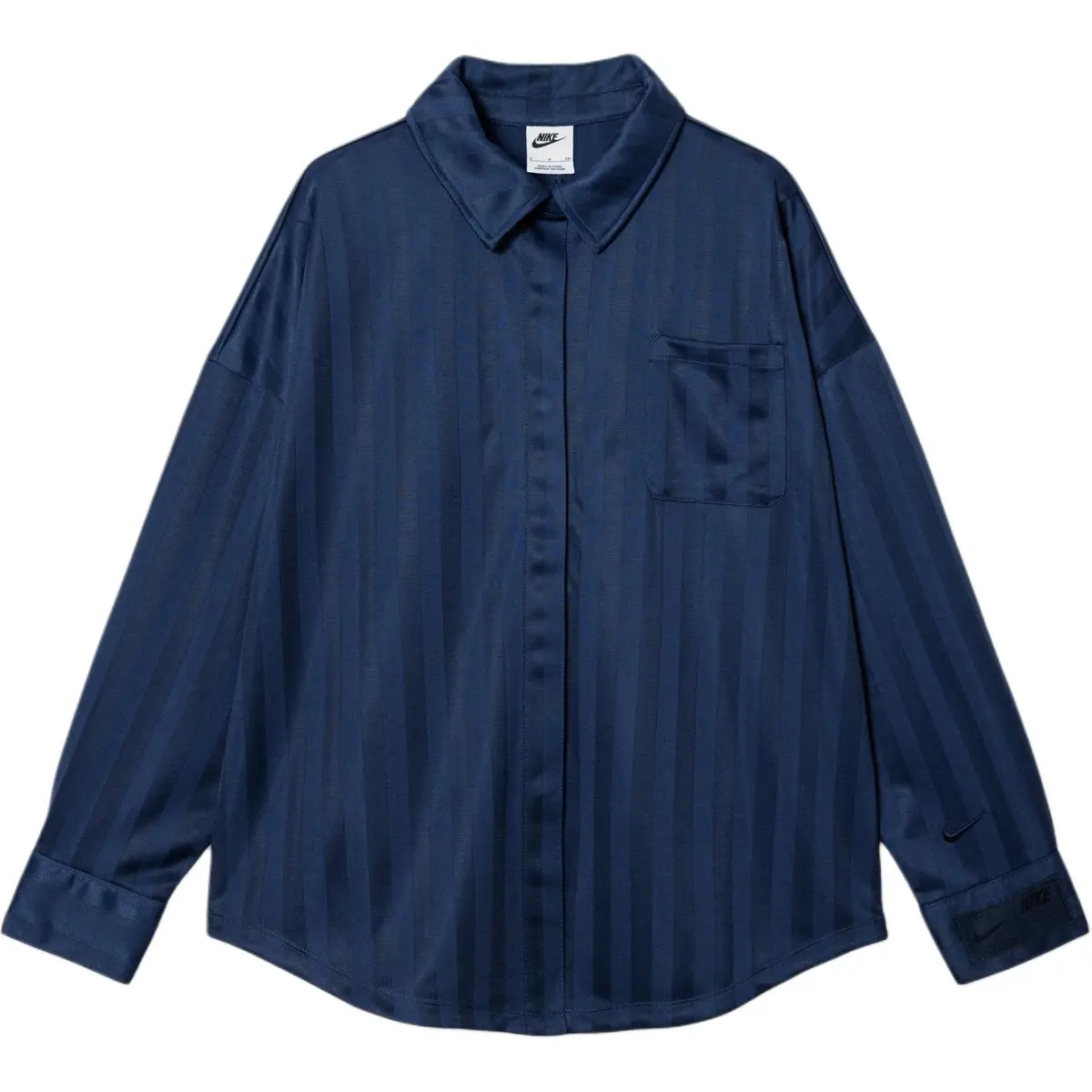 Nike Clothing Shirts Women's Midnight Marine Blue Lapel Moderate