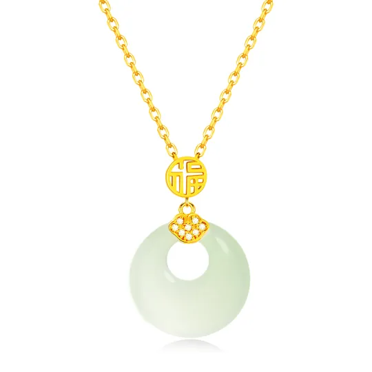 Jodie&Kevin Necklaces White Jade/Pale Greenish White Jade Women's